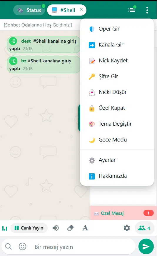 WSohbet Sohbet Applet Mobil Ekran Görüntüsü 3