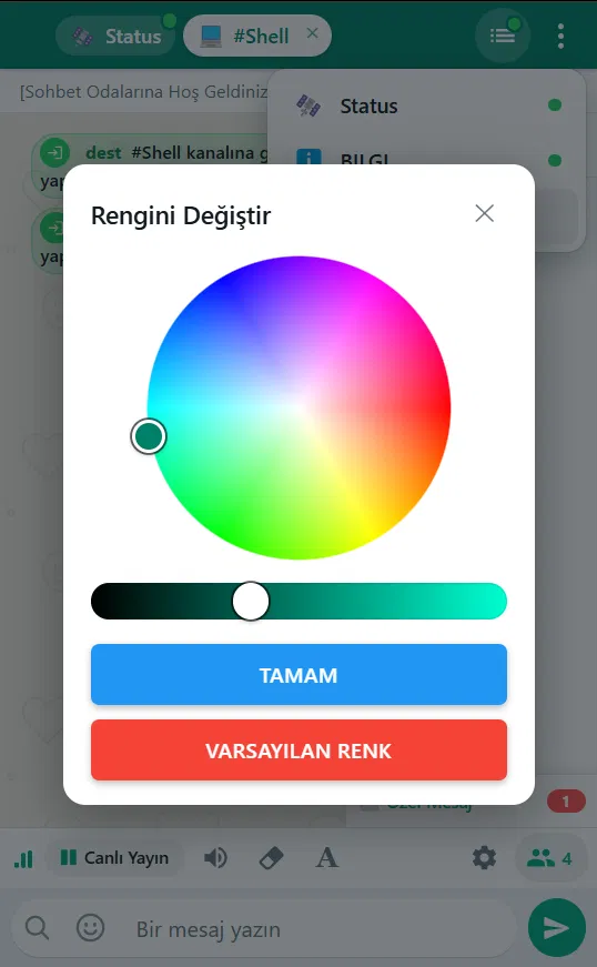 WSohbet Sohbet Applet Mobil Ekran Görüntüsü 1