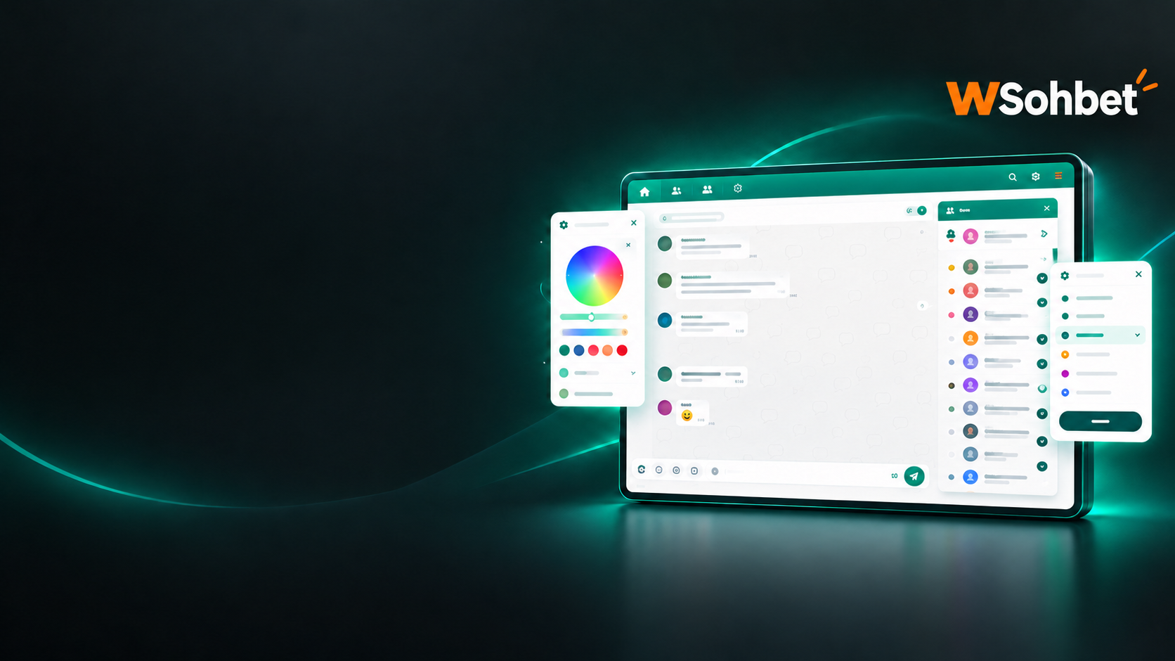 WSohbet web sohbet appleti arayüzü